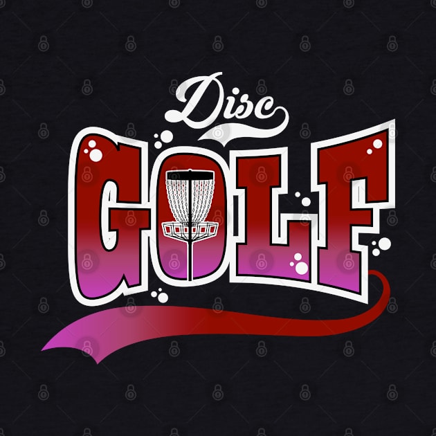 Disc Golf Red by CTShirts